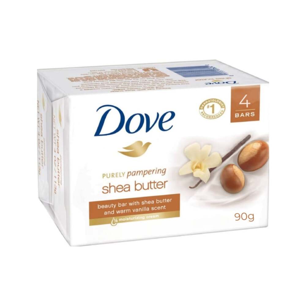 Dove Purely Pampering Shea Butter Beauty Bar 4-Pack 90g Bars